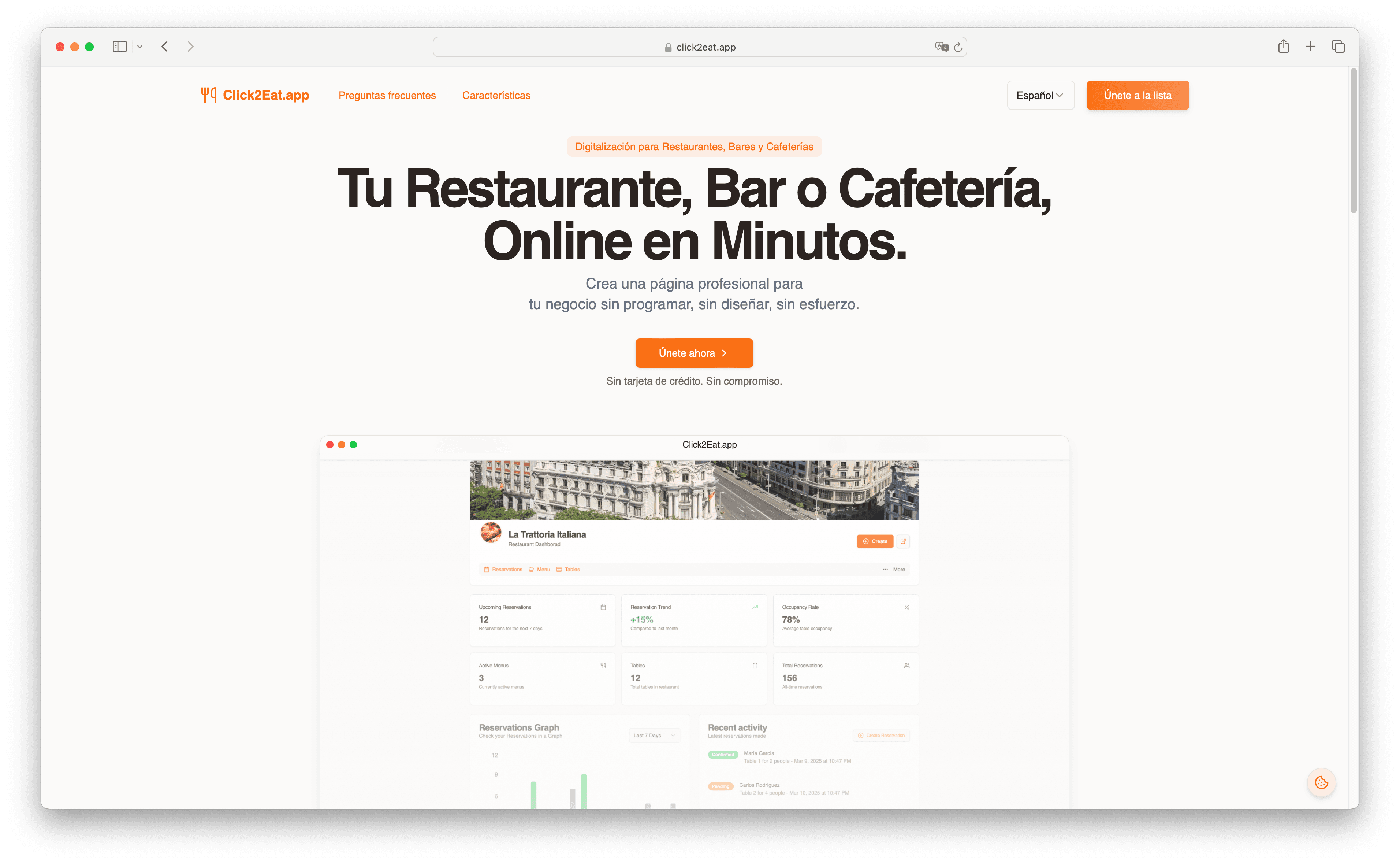 Captura de pantalla de Click2Eat