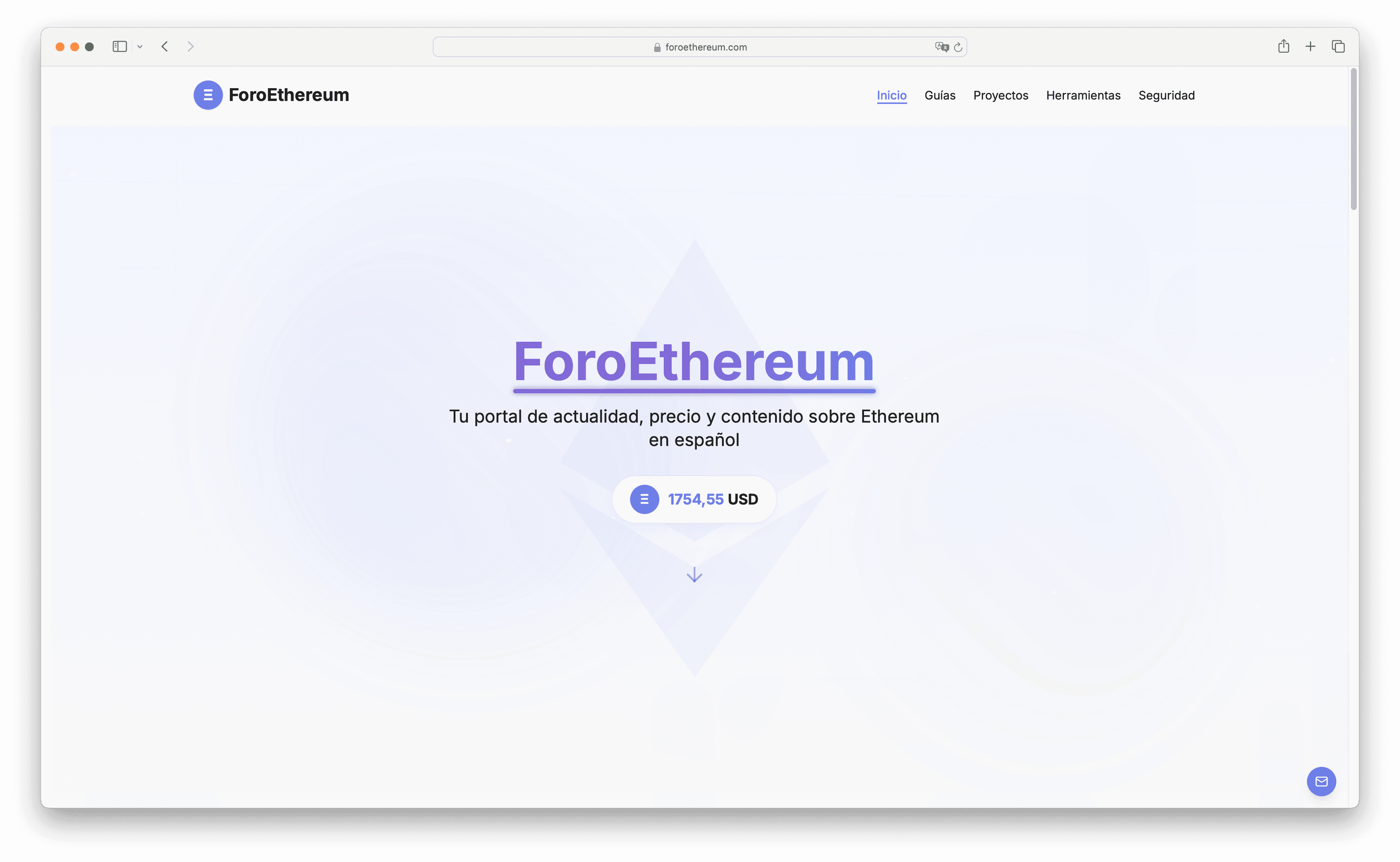 Captura de pantalla de ForoEthereum