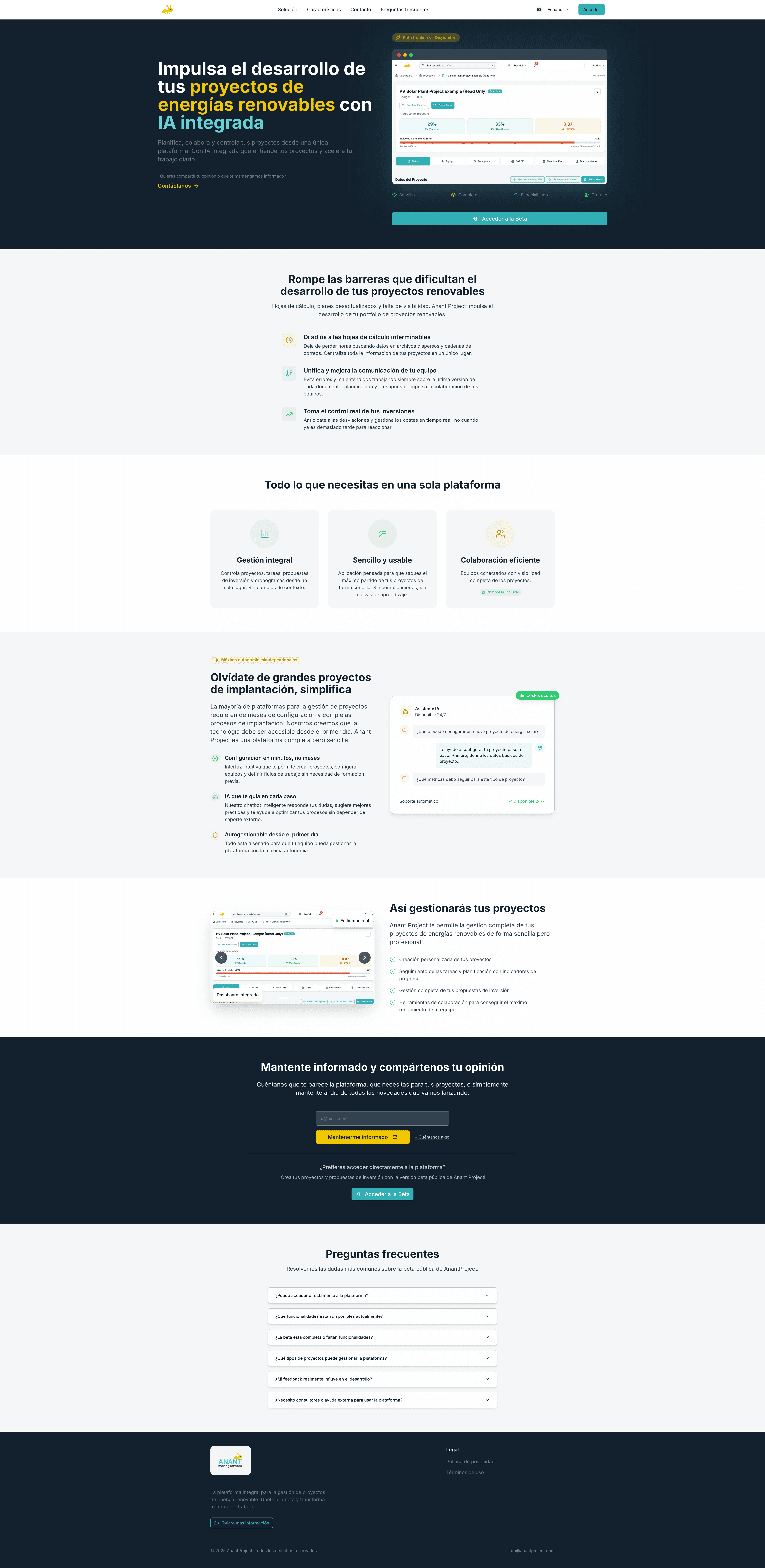 Captura web de AnantProject